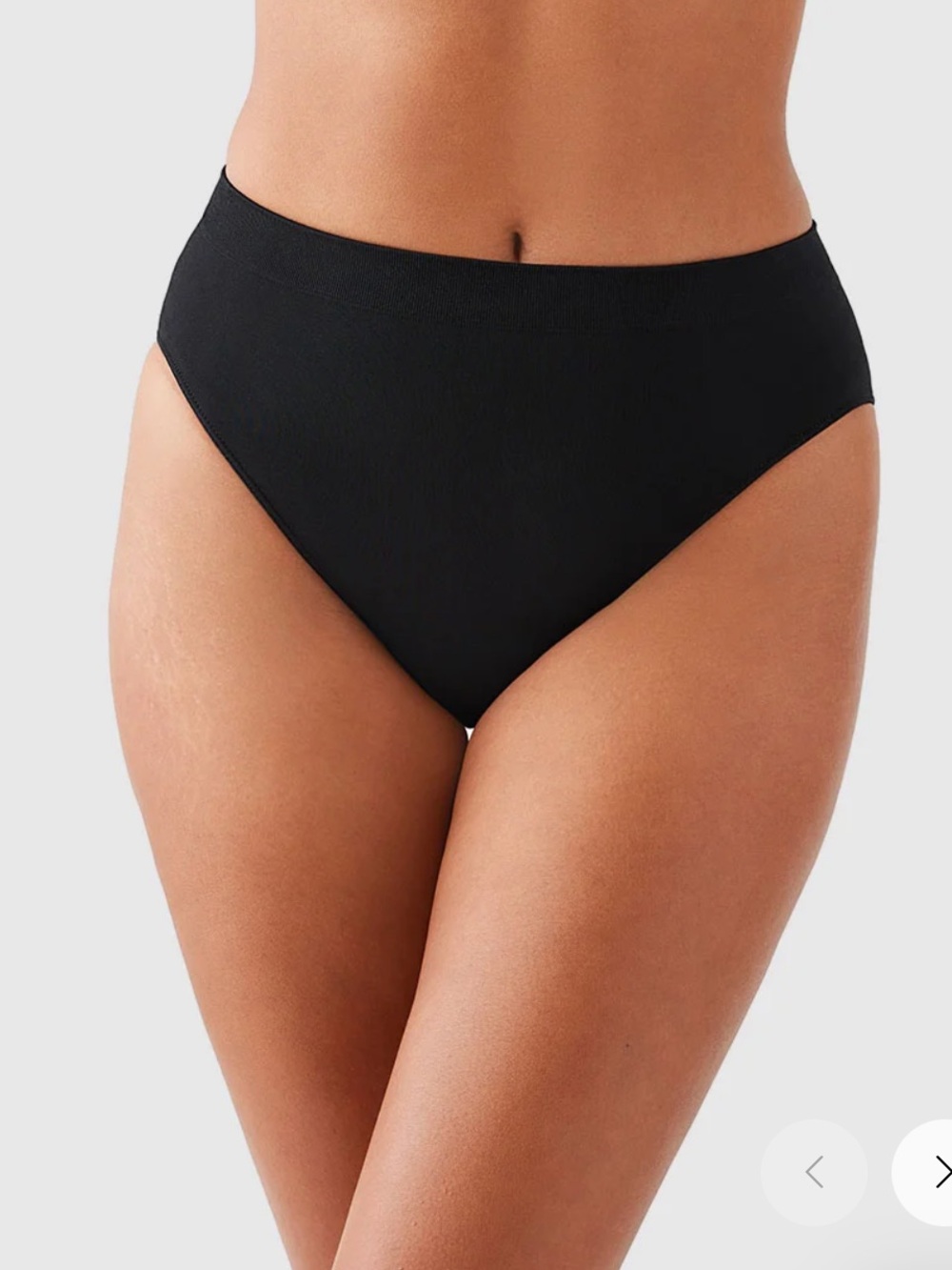 Wacoal Black High Cut Panty Size Large